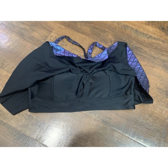 Torrid Plus Size Iridescent Purple Mermaid Pattern 2 Piece Bikini Size 1 - Picture 3 of 5